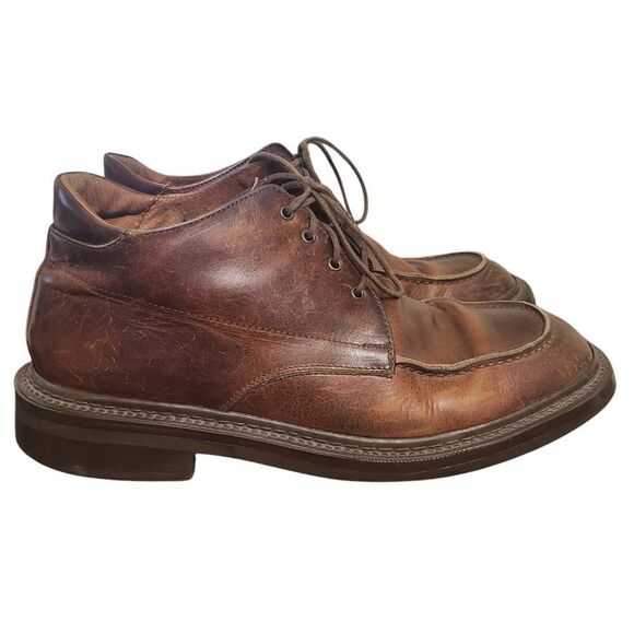 Johnston & Murphy Brown Leather Mens Lace Up Chukka Boots, Size 9 20-1688 - Picture 1 of 8